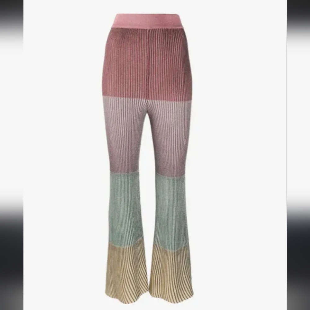 Marco De Vincenzo Rainbow Metalic Knit Pants - Picture 1 of 5
